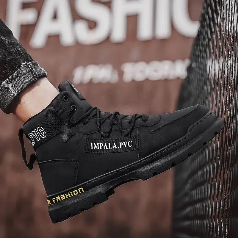 Мужская обувь Зима Мужские кроссовки Спортивные ботинки Теплые Нескользящие Трендовые 2025 Y2k Удобные Предлагает Винтаж Размер 45 Низкая цена