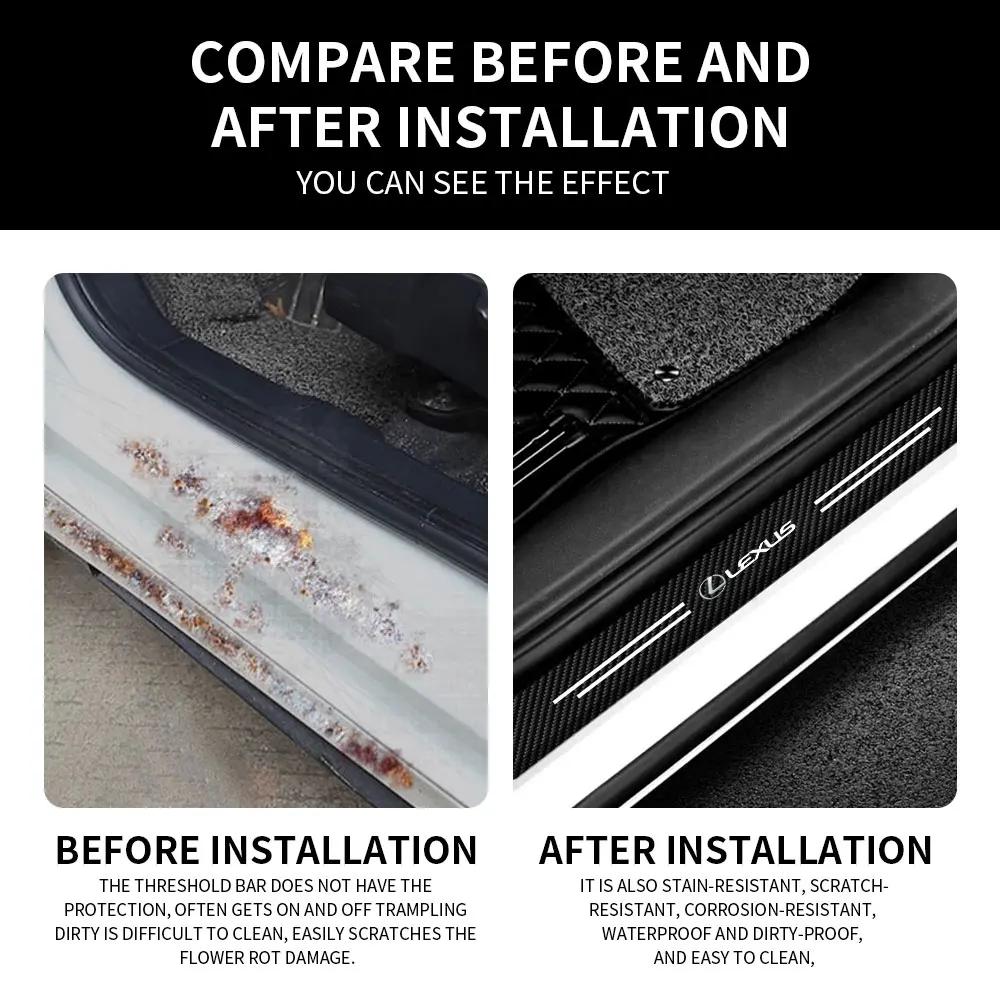 Наклейки на задний багажник автомобиля, полоски на пороги, противоцарапающая наклейка для Lexus RX350 IS300 ES350 IS250 CT200H NX GS350 NX200T ES250