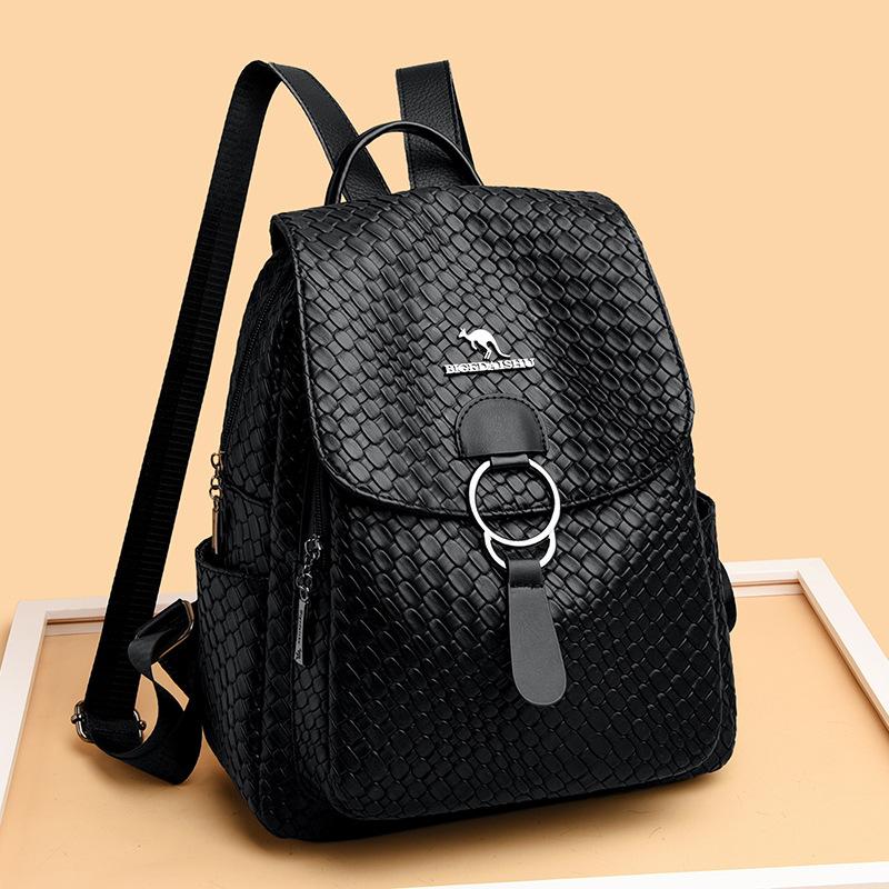 2024 New Hot Selling Women's Backpack Mom Middle Fashion Casual Large Capacity Lock Buckle Anti Theft Backpack Students Backpack
