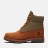 Водонепроницаемые ботинки Timberland Heritage 6-Inch (Мужские / MD Коричневый нубук с зеленым / Широкие) 25.5 см / США 7.5 / Ш