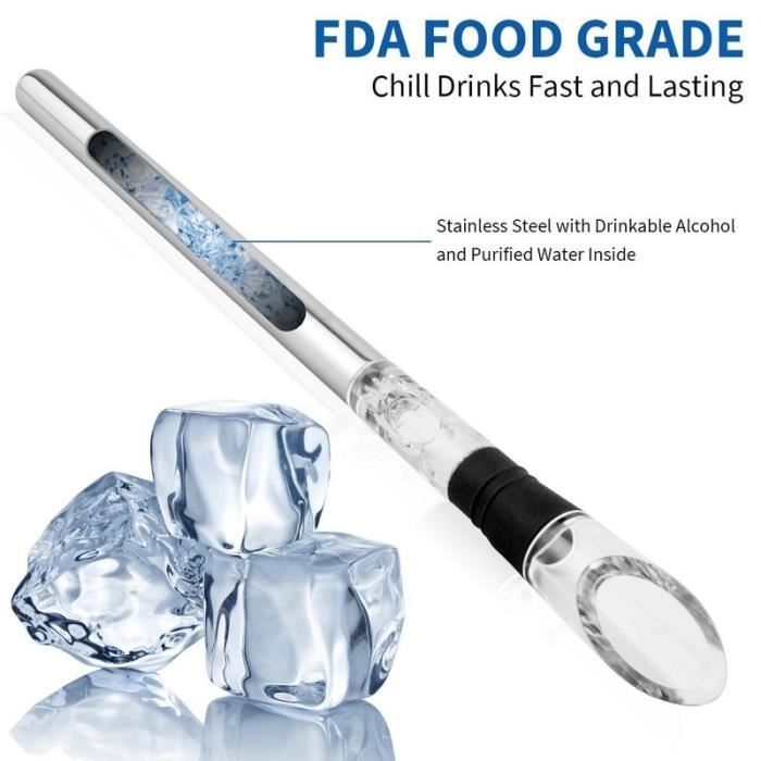 Box Packaging 2-in-1 Stainless Steel Wine Cooler, Bar Accessories, Red Wine Aerator