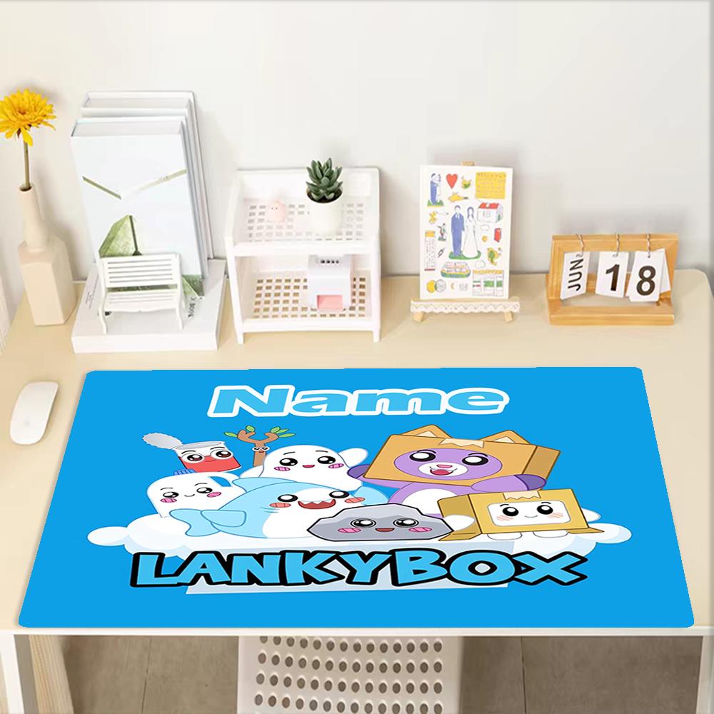 Custom Name LankyBox Theme Mouse Pad, Non Slip Rubber Base, Multifunctional Office & Home Decor, Perfect for Workspace Personalization.