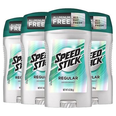 Дезодорант Speed Stick для мужчин, 3 унции, упаковка из 4 штук, обычный, без запаха