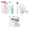 Beading Needle and Tools Set for Bracelets Jewellery Making Including Big Eye Needle Metal Thimble and Needle Threader