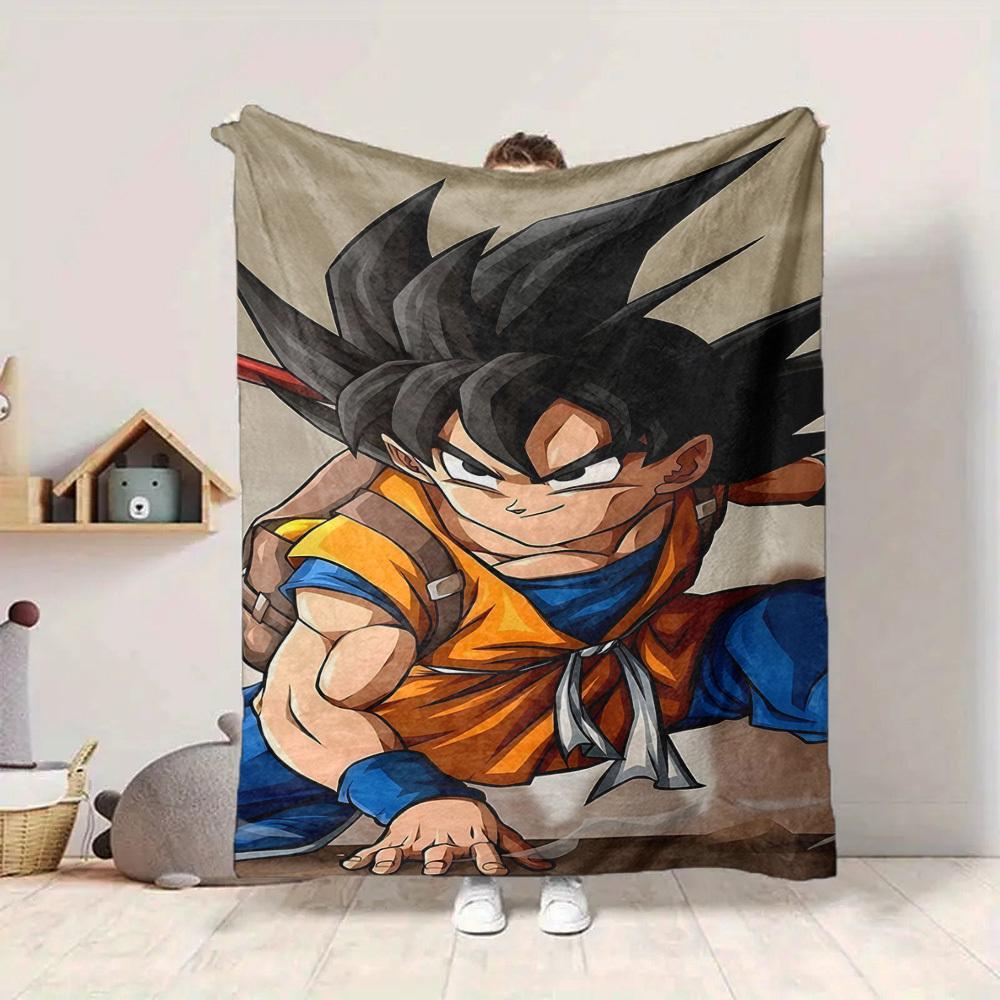 1pc Saiyan, Warrior Flannel Blanket [Cozy Throw Blanket] For Sofa, Bed, Travel, Camping, Livingroom, Office, Couch, Chair, And Bed
