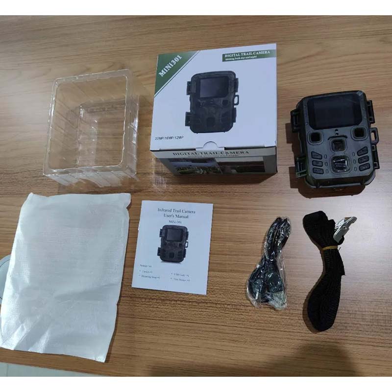 Мини-камера Trail с ИК-светодиодом, ночным видением, охотничьим движением, водонепроницаемостью IP65, уличными ловушками Wild Po, 1080p, диапазон 20 Мп, до 65 футов