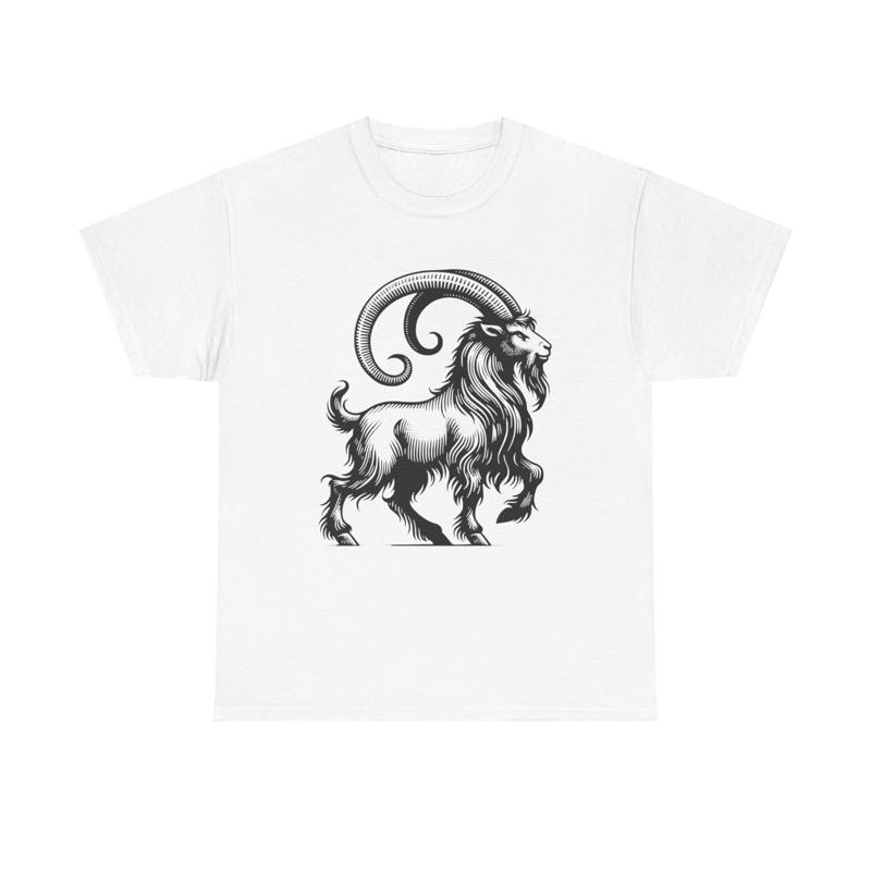 Capricorn Zodiac Sign T Shirt Vintage Symbol Star Astrology Esoteric Occult