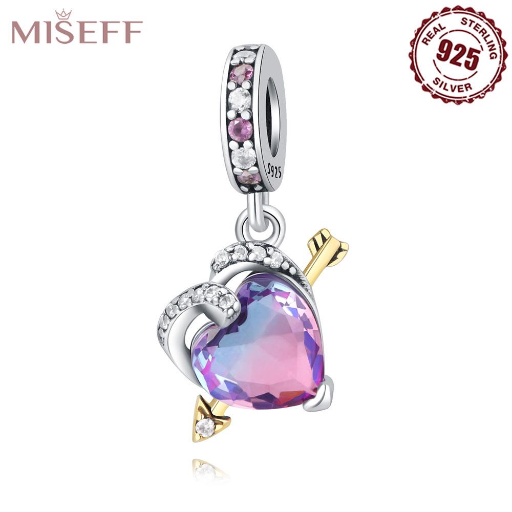 Sterling Silver S925 Heart Tree of Life Planet Pendant Charm for DIY Bracelets