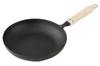 Iwachu Omelet Pan 24cm wooden Black Baked Inner Diameter IH Nambu 24006 (with handle), Finish, 23.5cm, Compatible, Ironware,