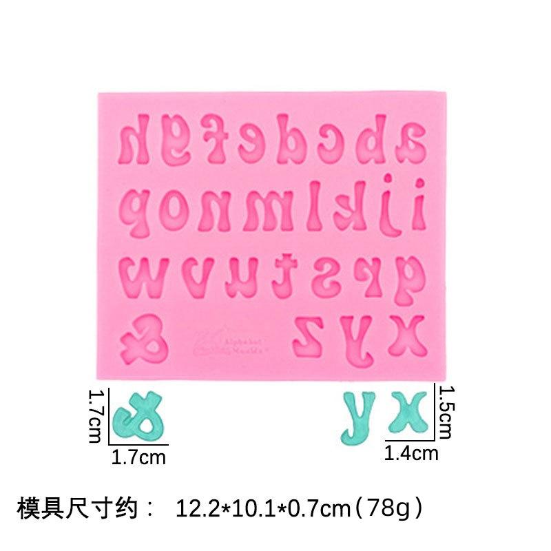 3D Letter Number Silicone Fondant Molds Chocolate Cake Molds Cake Decorating DIY Tools Jelly Cookies Baking Printing Mould