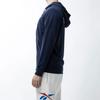 Reebok Спортивная куртка с капюшоном и застежкой-молнией с логотипом, мужские куртки, темно-синие, GV5513