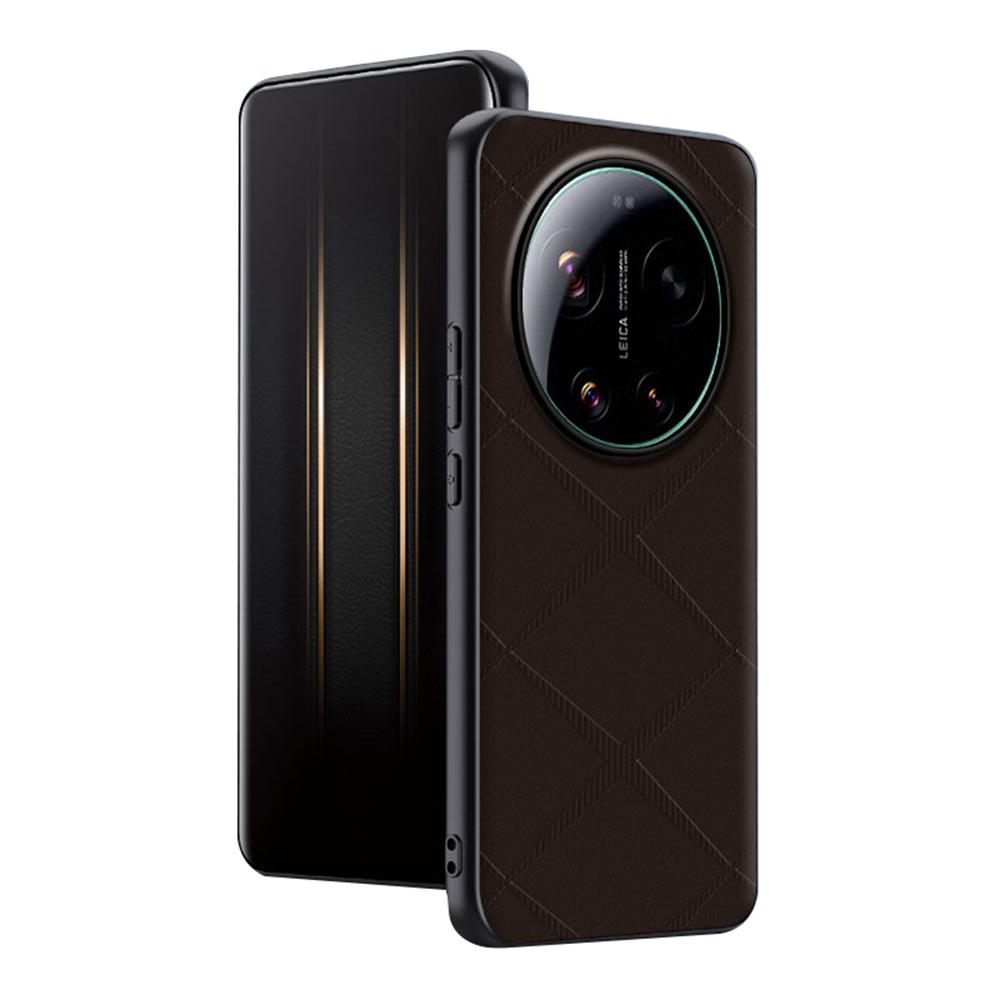 Чехол для Xiaomi 17 Ultra 5G, ТПУ с X-образным узором, PU-кожа, ПК, Противоударный чехол для телефона