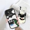 Slim Skin Feeling Cartoon Sheep Shaun Soft Silicone PU Leather Cover Phone Case for iPhone Samsung Huawei Honor Xiaomi Redmi OPPO Realme Vivo