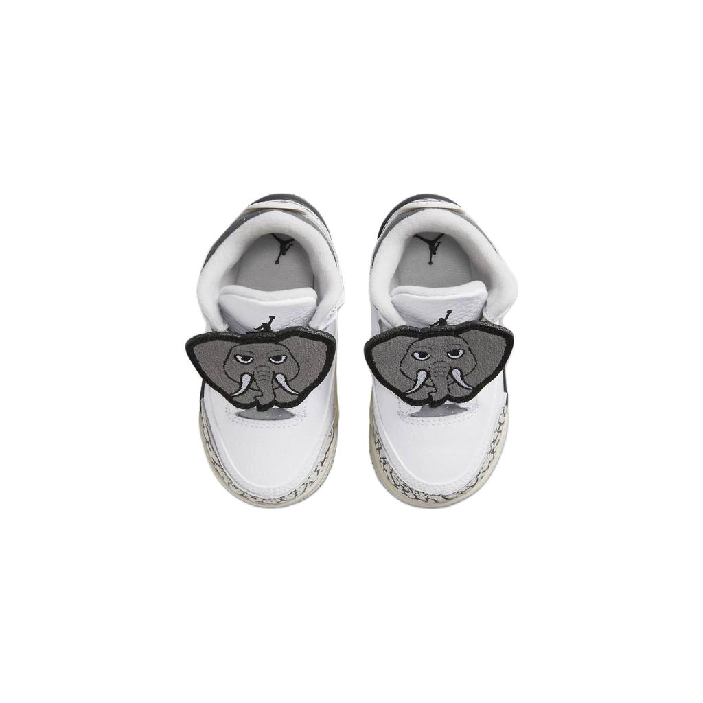 Детские кроссовки Air Jordan 3 Retro TD Hide N Sneak White Black Iron FB4415-100