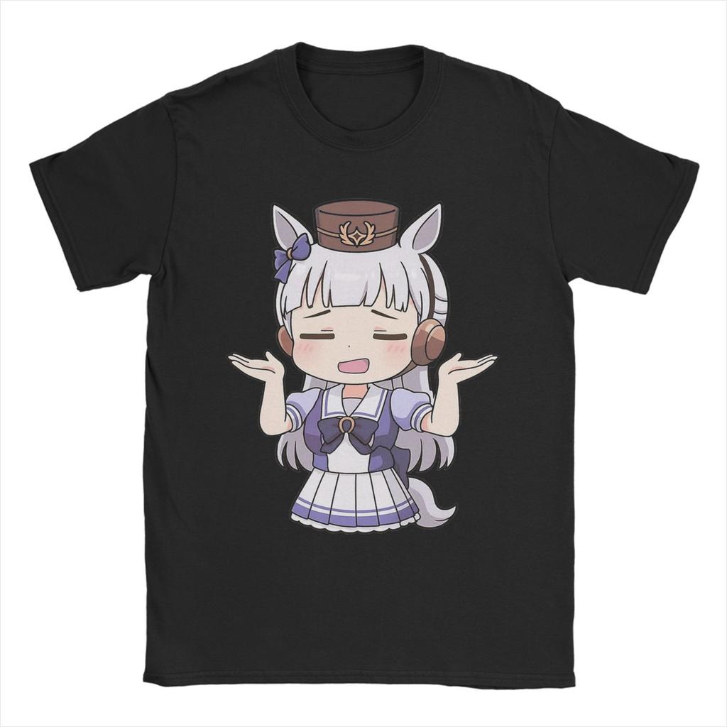 Мужская Женская Золотой Корабль Мем Чиби Из Uma Musume Pretty Derby Футболка 100% Хлопок Графическая Футболка Одежда Наряды