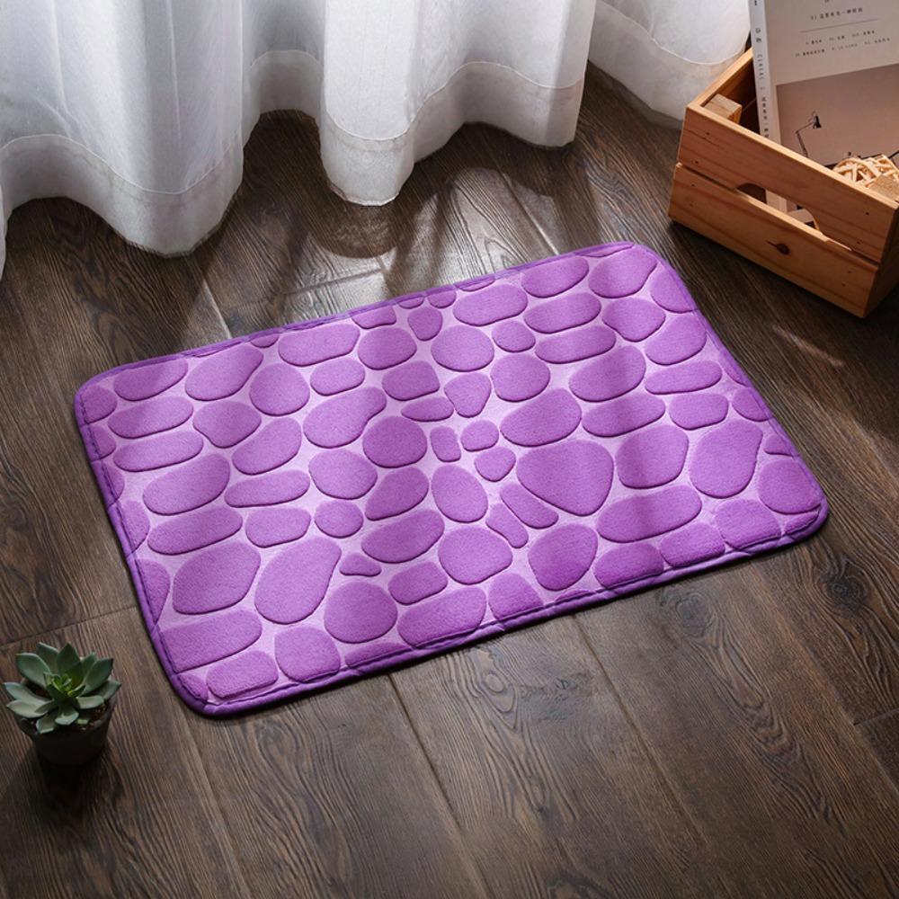Non-slip Bathroom Floor Mat Cobblestone Shower Doormat Practical Bath Mat