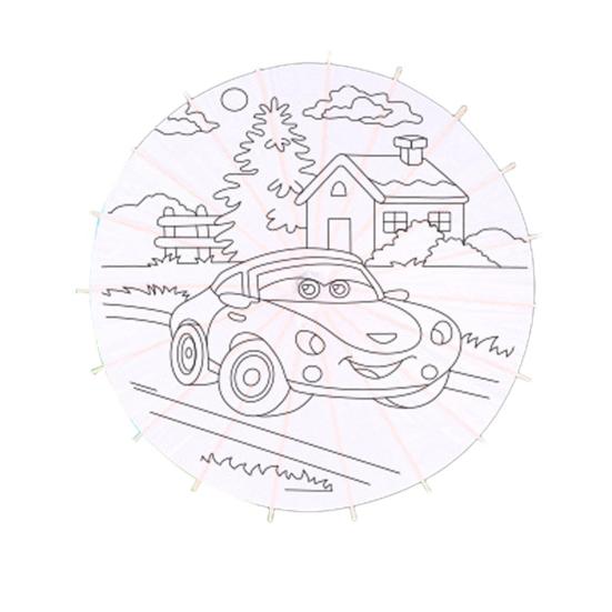 Сделай сам Раскраска Бумажный Зонт с Бамбуковой Ручкой Ручной Работы Китайский Зонт из Промасленной Бумаги Зонт из Белой Бумаги Японский Зонтик Украшение