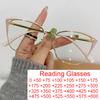 Cat Eye Anti Blue Light Reading Glasses Women Brand Designer Double Colors Metal Frame Fashion Pink Optical Eyeglasses Spectacle