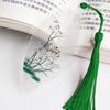Chinese Archaic  Bookmarks Plastic Leaf Vein Bookmark Landscape Painting Bookmarks  Friends
