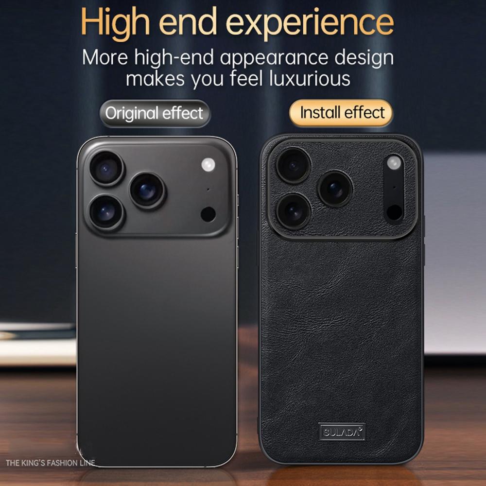 SULADA For iPhone 17 Pro Case PU Leather+TPU+PC Back Phone Cover