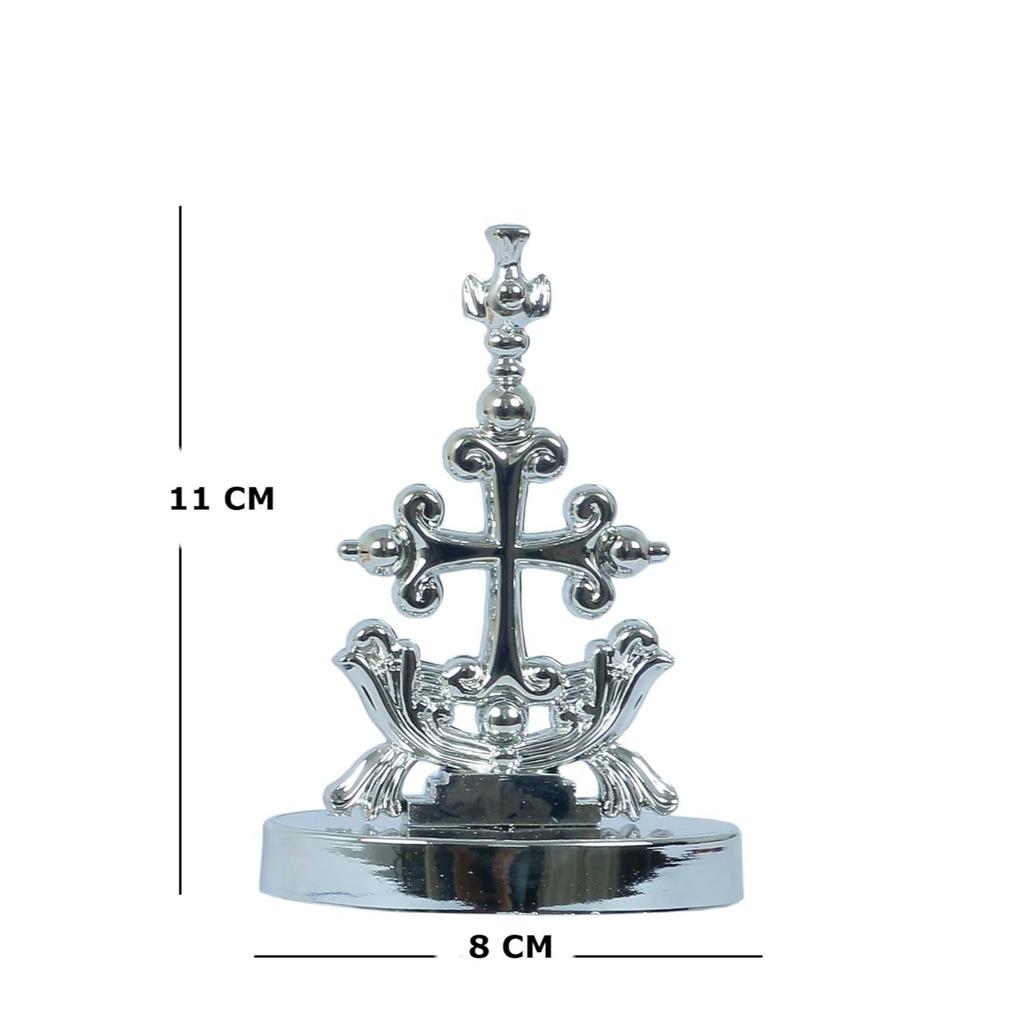 Крест Святой Фома Христианские святые кресты Декоративная статуэтка Фигурка для домашнего декора Подарки на приборную панель автомобиля на новоселье Для гостиной (Серебряный)