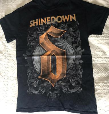 Shinedown UK осенний тур 2013 Хлопковая черная футболка с коротким рукавом Все размеры AH1004 Унисекс футболка