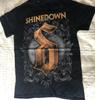 Shinedown UK осенний тур 2013 Хлопковая черная футболка с коротким рукавом Все размеры AH1004 Унисекс футболка