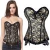 Женский атласный корсет-бюстье с шнуровкой сзади, на косточках, с G-стрингами, боди для формирования фигуры, размер S-6XL, новый стиль