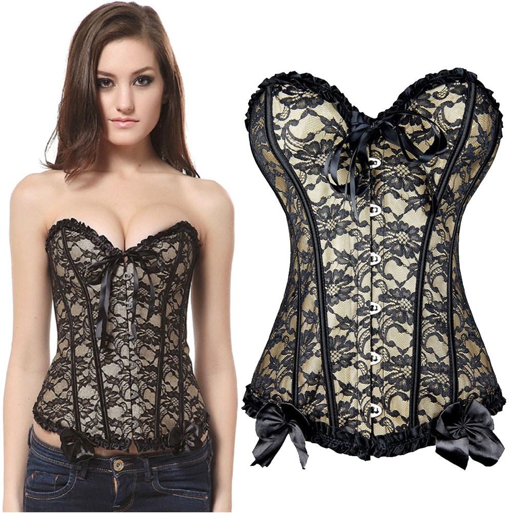 Женский атласный корсет-бюстье с шнуровкой сзади, на косточках, с G-стрингами, боди для формирования фигуры, размер S-6XL, новый стиль