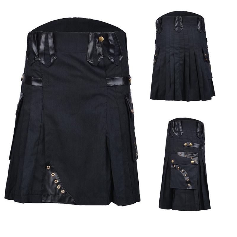 Elegant Medieval Scottish Mens Kilt For Authentic Vintage Cosplay Costumes