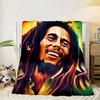 Bob music Vibrant Art Blanket Flannel Blanket for bed, sofa, Camping, Hiking, Picnic Essentials, gift for family Fan gifts
