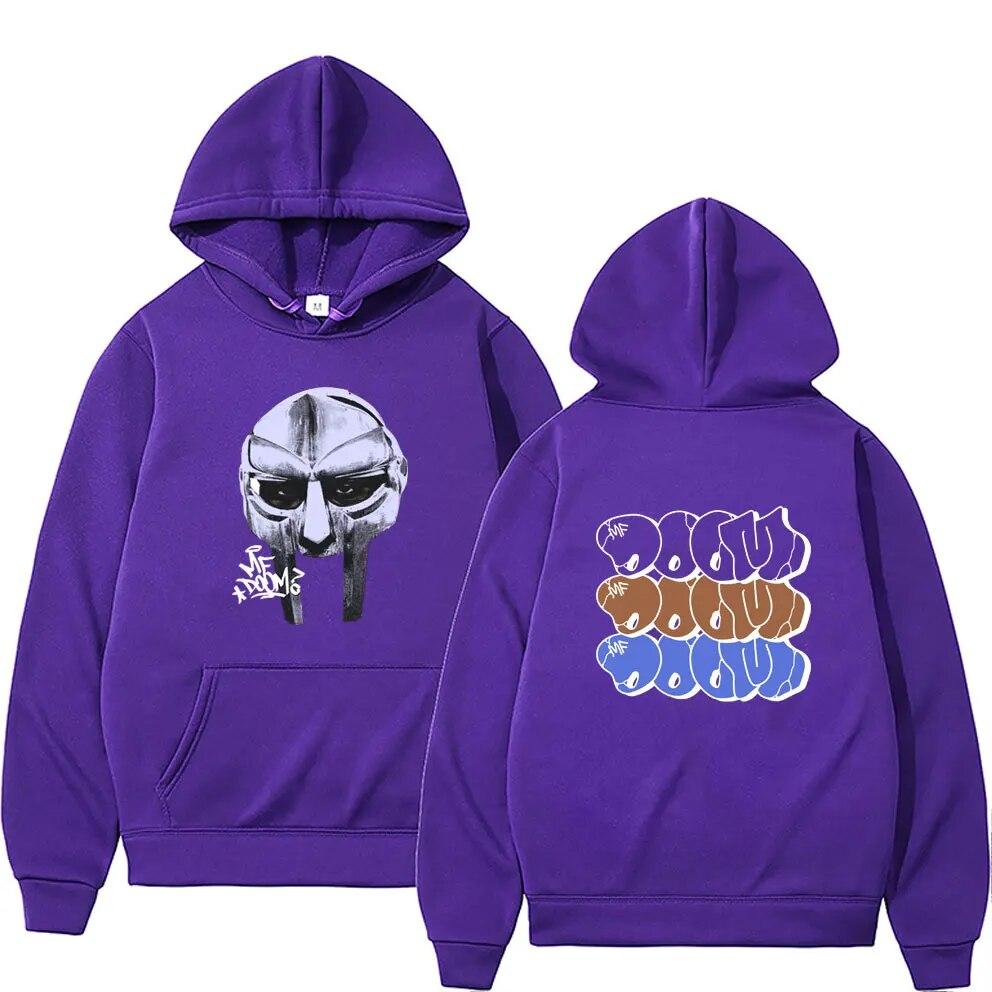 Рэпер Mf Doom Mask Madlib Madvillain Толстовка с графическим принтом унисекс Хип-хоп Модный тренд Толстовка унисекс Винтажные негабаритные толстовки