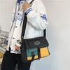 Same Men's Diagonal Straddle Shoulder Bag Multi Functional Contrast Color Bag Men's Fashion Outdoor Men's Shoulder Bag