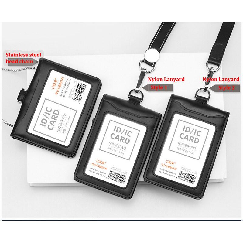 2022 NEW Formal US Reporter Police Agent ID Badge Business Work Card Holder Neck Lanyard Genuine Leather id card holders Case High Office Supplies