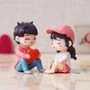 Miniature Cute Romantic Couple Statue, Boy Giving Heart To Girl Decorative Showpiece - Valentines Day Gift