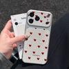 Модный Глянцевый Электроокрашенный Чехол-Сердечко для iPhone 17 16 Air 11 12 13 14 15 Pro Max 7 8 Plus XR Защитный Мягкий Чехол