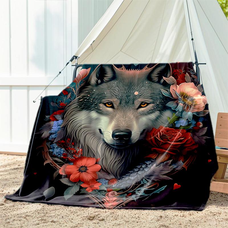 1pc Animals:lizard pattern blanket, all season lightweight home office outdoor nap multifunctional blanket
