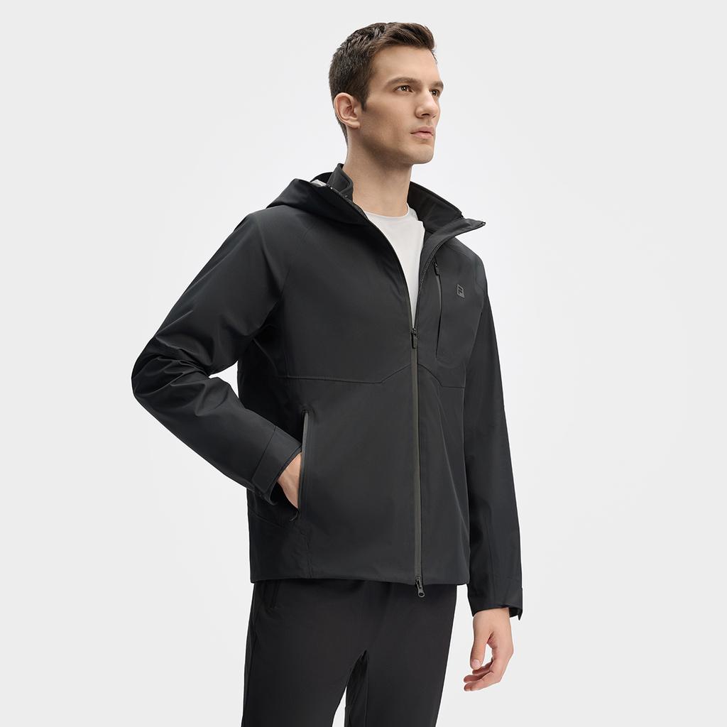 Fila Фитнес Водостойкая Куртка 3 в 1 Однотонная Простая Водонепроницаемая Ветрозащитная Куртка Мужская Куртка Глубокий Черный A11M441703FBK