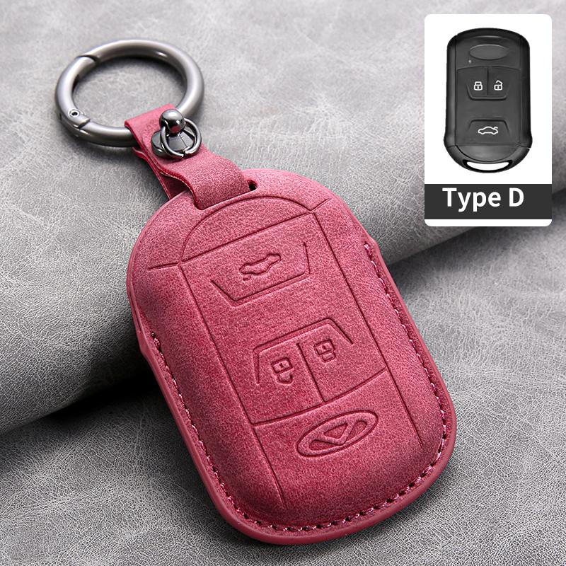 Car Key Case Cover For Chery Tiggo 4 7 Arrizo 5 3 Tiggo 8 Leather Car Key Shell Accessories