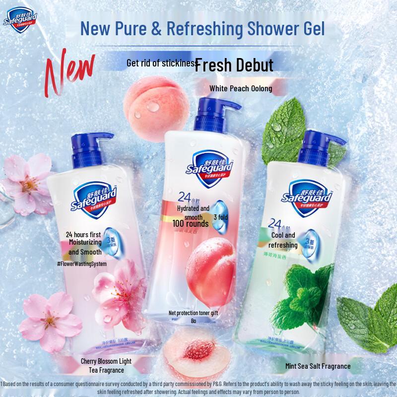 Safeguard Sakura Green Tea Moisturizing Shower Gel
