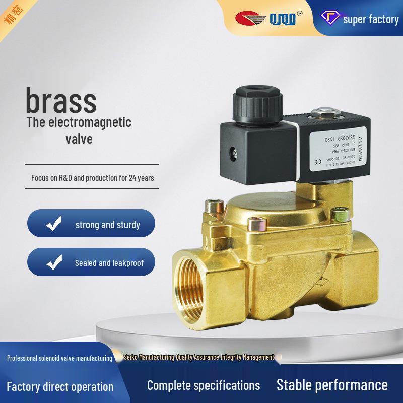 Brass 2252 Series Large Bore Diaphragm Solenoid Valve for Air/Water