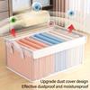 Extra Large Foldable PVC Storage Box with Lid - Dustproof Wardrobe Organizer for Clothes & Pants