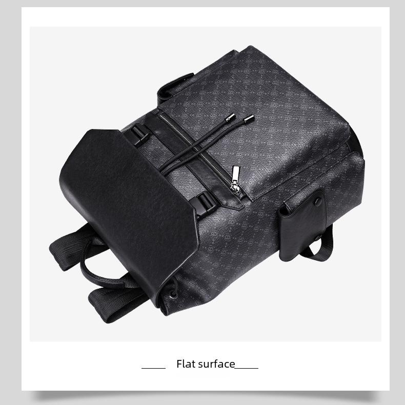 Модный мужской рюкзак из натуральной кожи с большой вместимостью для 15,6-дюймового ноутбука – модный печатный дизайн для школы и путешествий