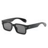 2023 Unisex Fashion Square Frame Sunglasses, Thick Black Rectangular Design, UV400 Protection