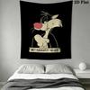Sylvester the Cat Wall Tapestry Aesthetic Wall Hanging Printed Fabric Blanket Decorative Tapestries for Bedroom Living Room Home Decor