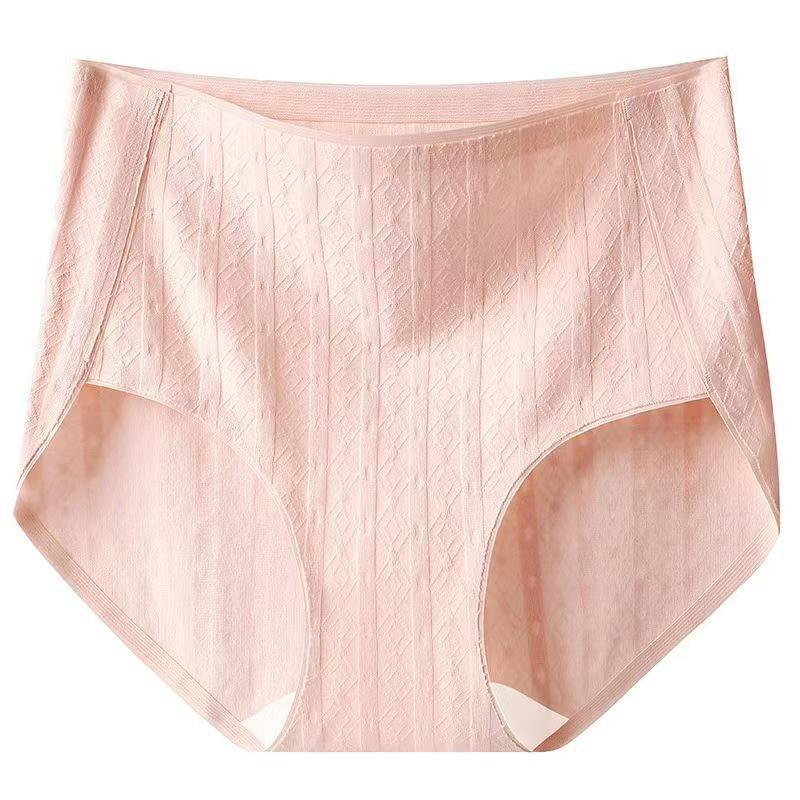 Женские бесшовные хлопковые трусы-боксеры с высокой талией 2024 года — антибактериальные, большого размера, сексуальный крой