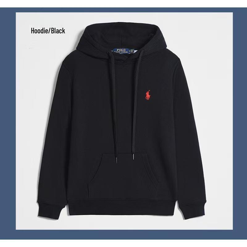 Мужская повседневная толстовка с длинным рукавом: Однотонная, с вышитым логотипом лошади, куртка-кардиган на молнии