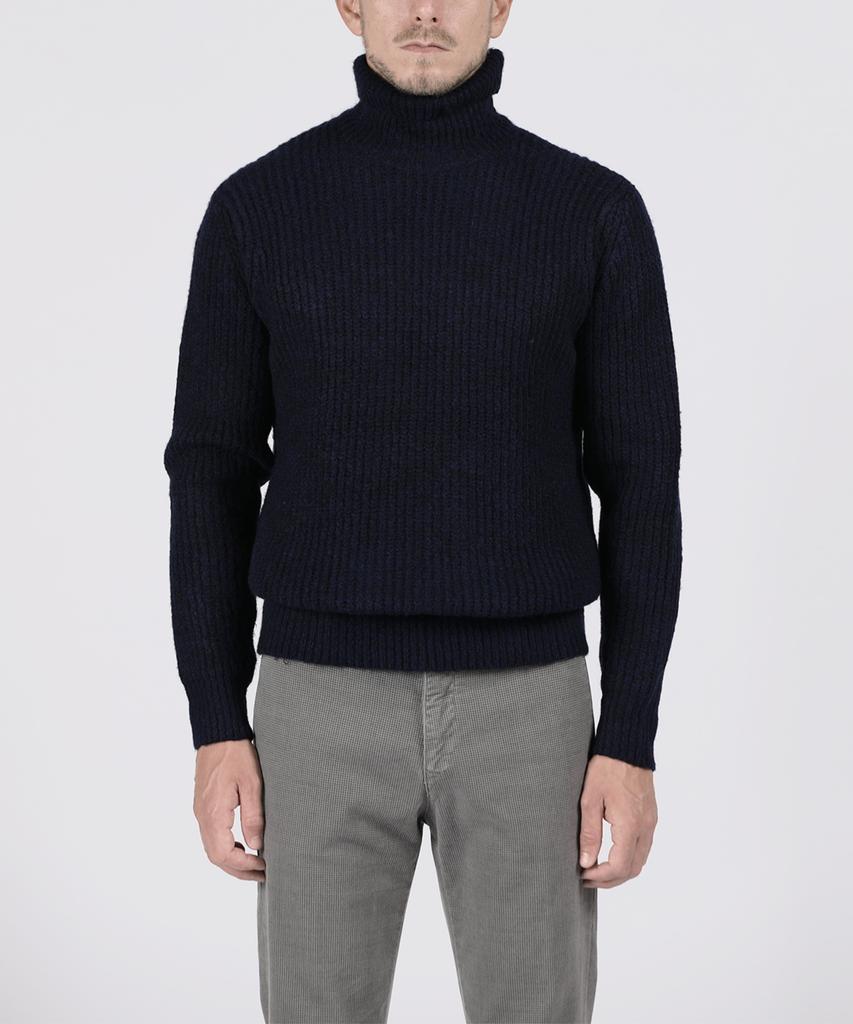 PANICALE Navy Acrylic Blend Turtleneck Sweater