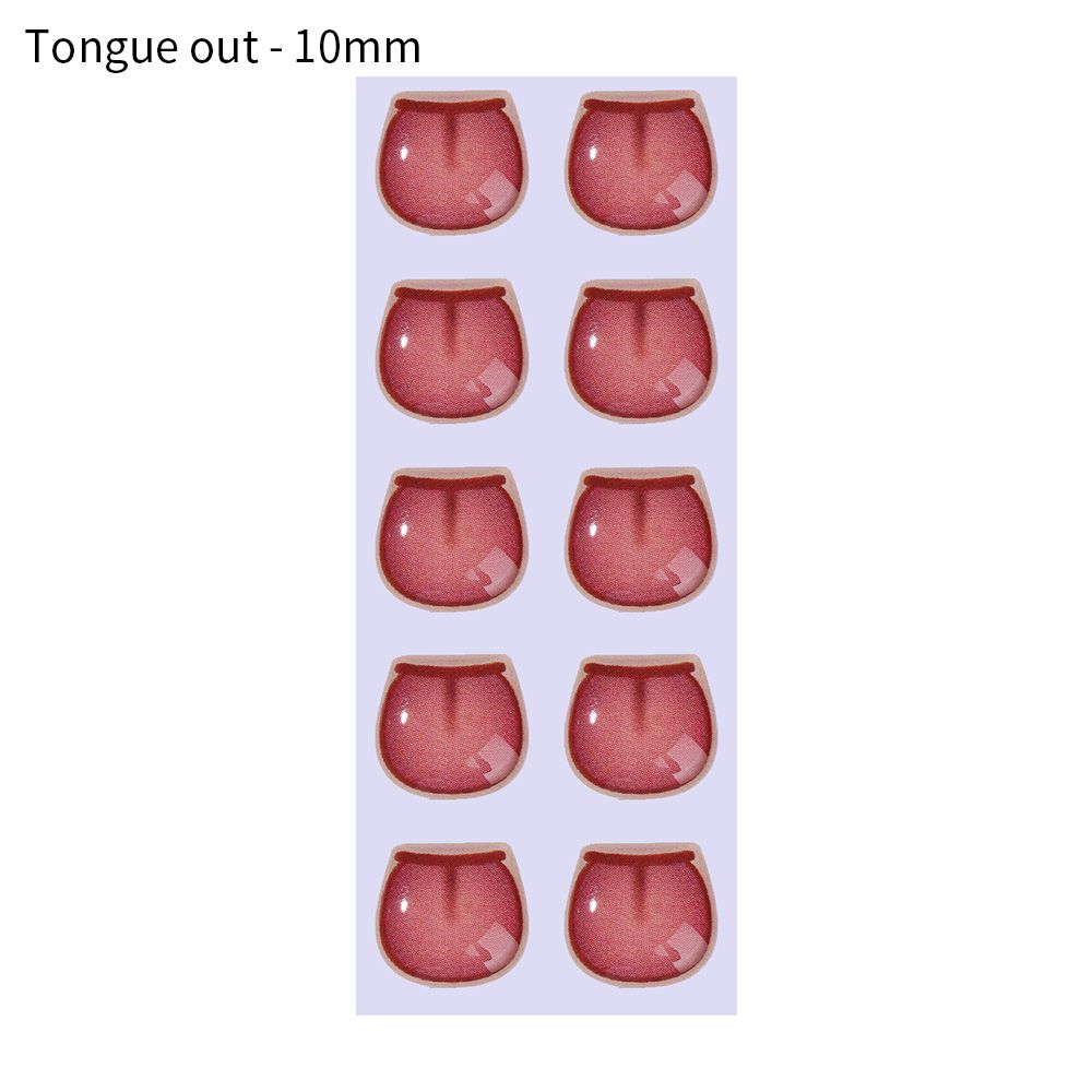 Glass crystal cute Anime Figurine Doll Cartoon Mouth Stickers MouthChips Paper Face Organ Paster