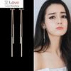New Geometric Triangle Long Tassel Bar Drop Earrings For Women Minimalist Personality Ear Line Dangle Long Earrings Oorbellen